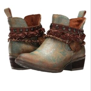 New Circle G By Corral Women's Boots - Harness & Stud Shortie - Green, 10
